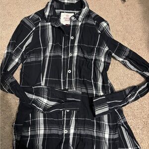SO Monochrome Plaid Shirt
